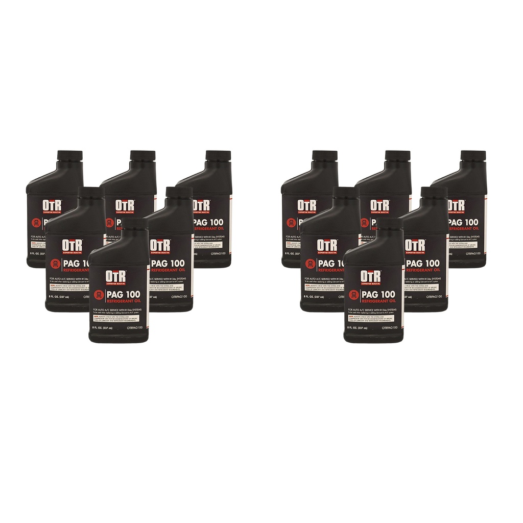 OTR PAG100 AC & Refrigerant Oil R134a 8oz Bottle *(Pack of 12)* KAHGO